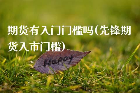 期货有入门门槛吗(先锋期货入市门槛)_https://www.xmqjcw.com_期货投资_第1张