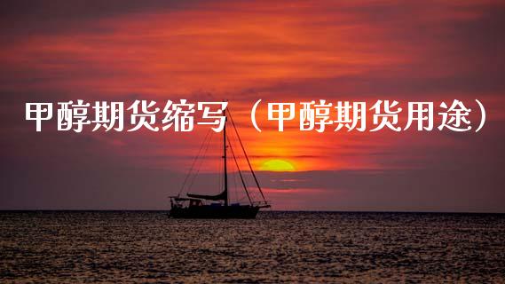 甲醇期货缩写（甲醇期货用途）_https://www.xmqjcw.com_期货直播室_第1张