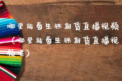 哪里能看生铁期货直播视频（哪里能看生铁期货直播视频呢）_https://www.xmqjcw.com_期货行情_第1张