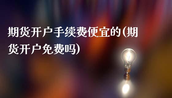期货开户手续费便宜的(期货开户免费吗)_https://www.xmqjcw.com_基金理财_第1张