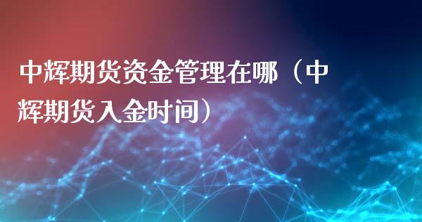 中辉期货资金管理在哪（中辉期货入金时间）_https://www.xmqjcw.com_期货直播室_第1张