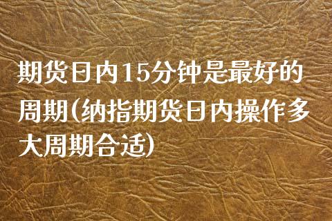 期货日内15分钟是最好的周期(纳指期货日内操作多大周期合适)_https://www.xmqjcw.com_期货投资_第1张