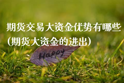 期货交易大资金优势有哪些(期货大资金的进出)_https://www.xmqjcw.com_期货投资_第1张