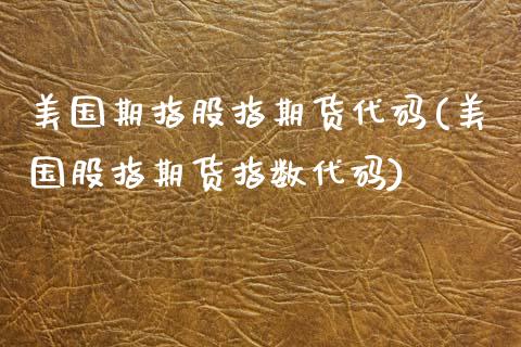 美国期指股指期货代码(美国股指期货指数代码)_https://www.xmqjcw.com_股票投资_第1张