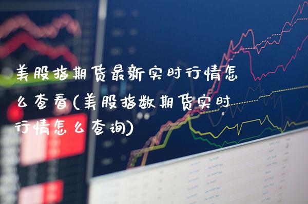 美股指期货最新实时行情怎么查看(美股指数期货实时行情怎么查询)_https://www.xmqjcw.com_期货百科_第1张