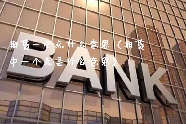 期货一个点什么意思（期货个点是什么意思）_https://www.xmqjcw.com_期货投资_第1张