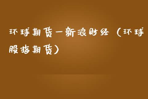 环球期货一新浪财经（环球股指期货）_https://www.xmqjcw.com_期货投资_第1张