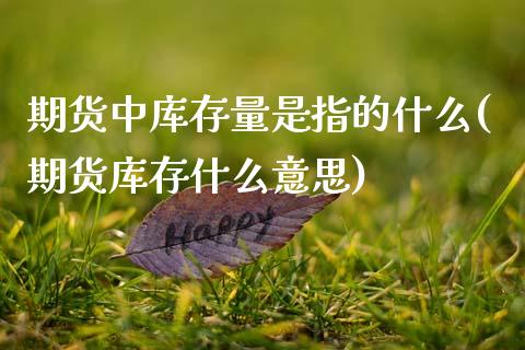期货中库存量是指的什么(期货库存什么意思)_期货百科_第1张_秦聚理财 期货中库存量是指的什么(期货库存什么意思)_https://www.xmqjcw.com_期货百科_第1张
