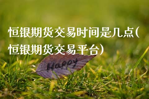 恒银期货交易时间是几点(恒银期货交易平台)_https://www.xmqjcw.com_期货直播室_第1张