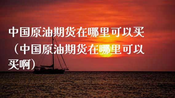 中国原油期货在哪里可以买（中国原油期货在哪里可以买啊）_https://www.xmqjcw.com_期货投资_第1张