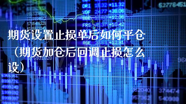 期货设置止损单后如**仓（期货加仓后回调止损怎么设）_https://www.xmqjcw.com_期货投资_第1张