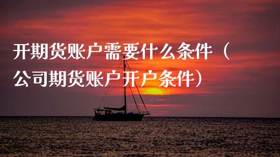开期货账户需要什么条件（公司期货账户开户条件）_https://www.xmqjcw.com_期货行情_第1张