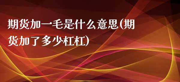 期货加一毛是什么意思(期货加了多少杠杠)_https://www.xmqjcw.com_期货百科_第1张