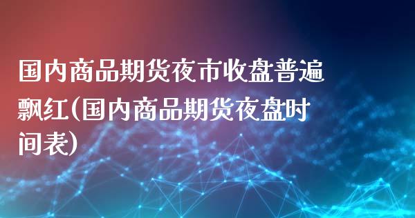 国内商品期货夜市收盘普遍飘红(国内商品期货夜盘时间表)_https://www.xmqjcw.com_期货百科_第1张