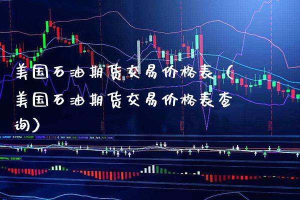 美国石油期货交易价格表（美国石油期货交易价格表查询）_https://www.xmqjcw.com_期货投资_第1张