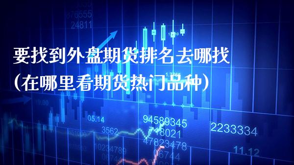 要找到外盘期货排名去哪找(在哪里看期货热门品种)_https://www.xmqjcw.com_期货百科_第1张