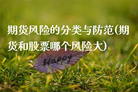 期货风险的分类与防范(期货和股票哪个风险大)_https://www.xmqjcw.com_基金理财_第1张