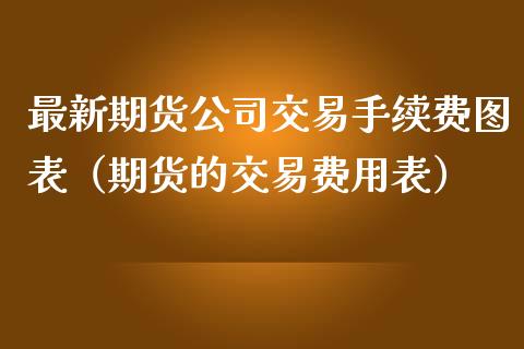最新期货公司交易手续费图表（期货的交易费用表）_https://www.xmqjcw.com_期货直播室_第1张