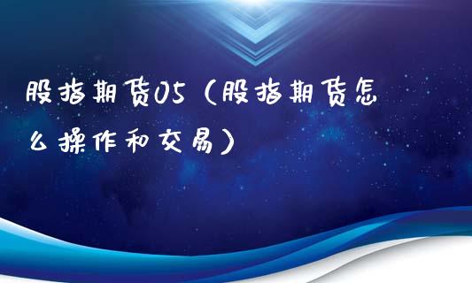 股指期货05（股指期货怎么操作和交易）_https://www.xmqjcw.com_期货直播室_第1张