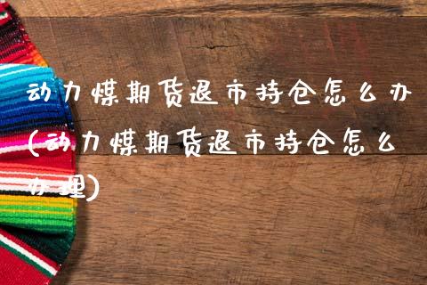 动力煤期货退市持仓怎么办(动力煤期货退市持仓怎么办理)_https://www.xmqjcw.com_期货直播室_第1张