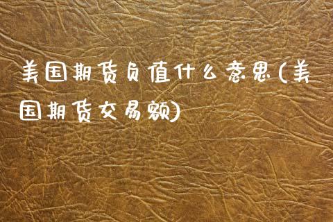 美国期货负值什么意思(美国期货交易额)_https://www.xmqjcw.com_期货百科_第1张