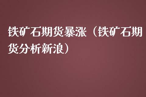 铁矿石期货暴涨（铁矿石期货分析新浪）_https://www.xmqjcw.com_期货投资_第1张