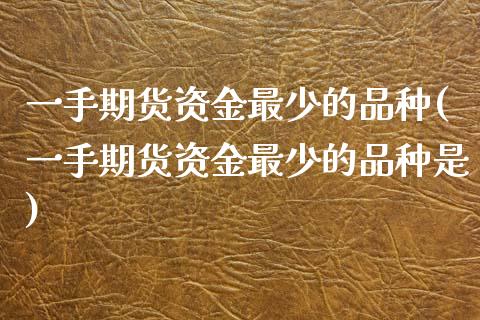 一手期货资金最少的品种(一手期货资金最少的品种是)_https://www.xmqjcw.com_基金理财_第1张