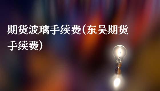 期货波璃手续费(东吴期货手续费)_https://www.xmqjcw.com_期货百科_第1张