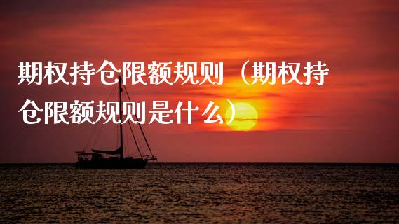 期权持仓限额规则（期权持仓限额规则是什么）_https://www.xmqjcw.com_期货开户_第1张