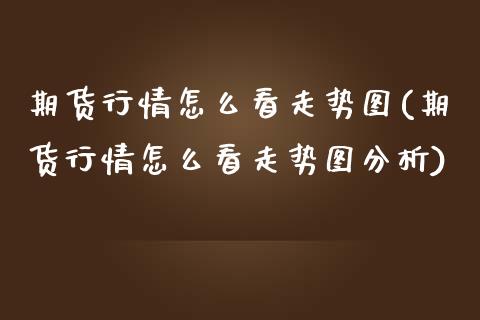 期货行情怎么看走势图(期货行情怎么看走势图分析)_https://www.xmqjcw.com_期货直播室_第1张
