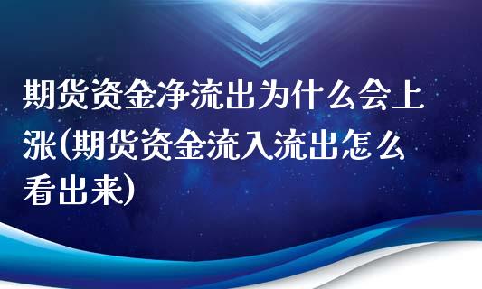 期货资金净流出为什么会上涨(期货资金流入流出怎么看出来)_https://www.xmqjcw.com_期货百科_第1张