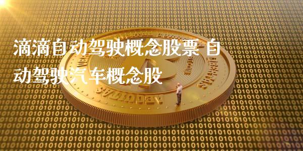 滴滴自动驾驶概念股票 自动驾驶汽车概念股_https://www.xmqjcw.com_股票投资_第1张