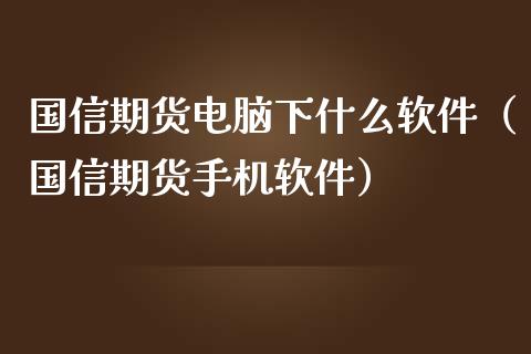 国信期货电脑下什么软件（国信期货手机软件）_https://www.xmqjcw.com_期货投资_第1张