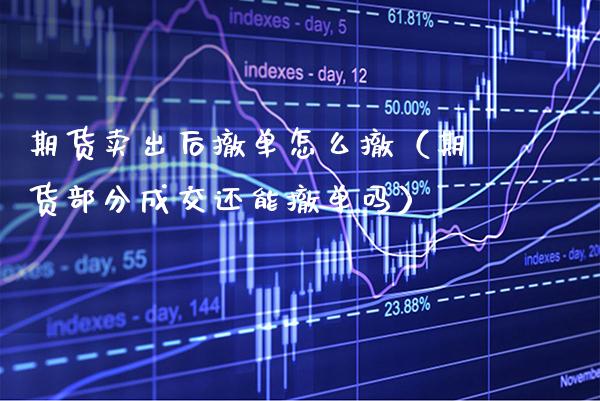 期货卖出后撤单怎么撤（期货部分成交还能撤单吗）_https://www.xmqjcw.com_期货直播室_第1张