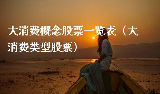 大消费概念股票一览表（大消费类型股票）_https://www.xmqjcw.com_股票投资_第1张