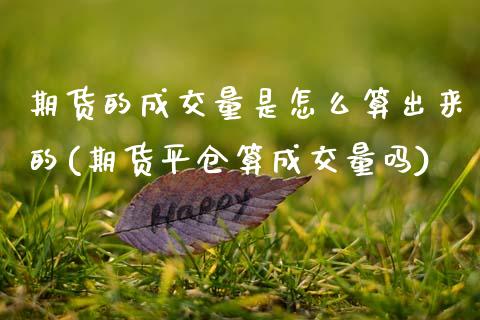期货的成交量是怎么算出来的(期货平仓算成交量吗)_https://www.xmqjcw.com_期货开户_第1张