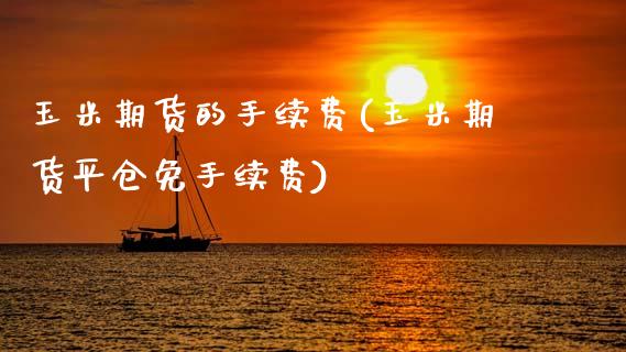 玉米期货的手续费(玉米期货平仓免手续费)_https://www.xmqjcw.com_期货百科_第1张