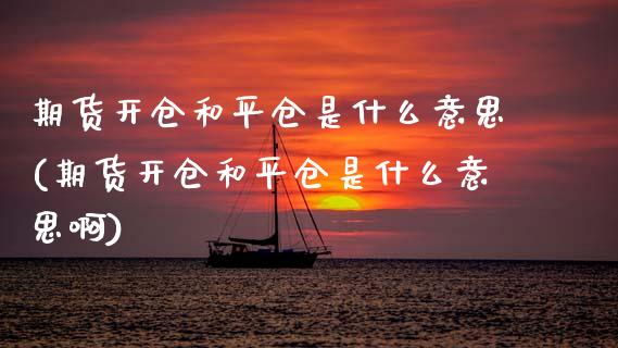 期货开仓和平仓是什么意思(期货开仓和平仓是什么意思啊)_https://www.xmqjcw.com_期货直播室_第1张