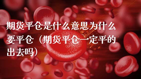 期货平仓是什么意思为什么要平仓（期货平仓一定平的出去吗）_https://www.xmqjcw.com_期货投资_第1张