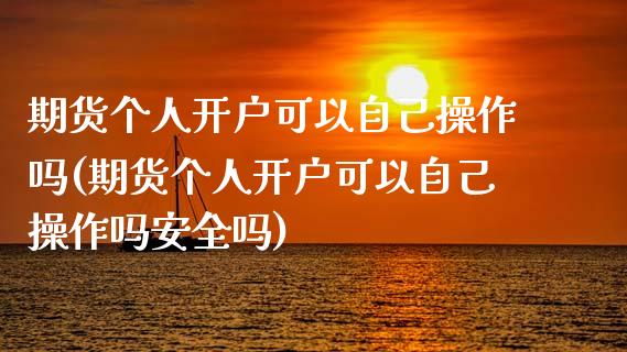 期货个人开户可以自己操作吗(期货个人开户可以自己操作吗安全吗)_https://www.xmqjcw.com_期货行情_第1张