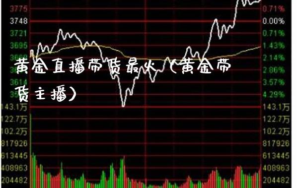 黄金直播带货最火（黄金带货主播）_https://www.xmqjcw.com_期货直播室_第1张
