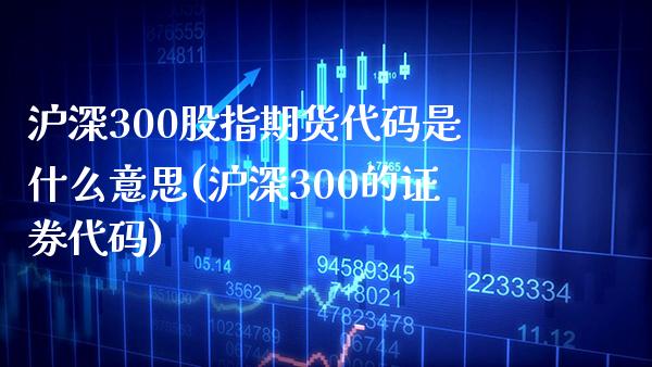 沪深300股指期货代码是什么意思(沪深300的证券代码)_https://www.xmqjcw.com_期货百科_第1张
