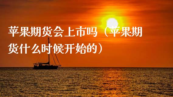 苹果期货会上市吗（苹果期货什么时候开始的）_https://www.xmqjcw.com_期货投资_第1张