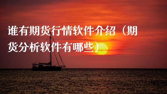 谁有期货行情软件介绍（期货分析软件有哪些）_https://www.xmqjcw.com_期货直播室_第1张