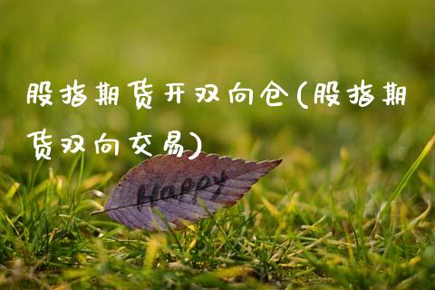 股指期货开双向仓(股指期货双向交易)_https://www.xmqjcw.com_期货百科_第1张
