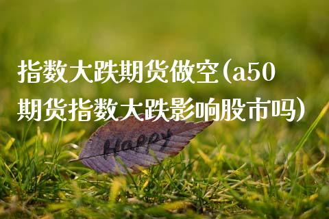 指数大跌期货做空(a50期货指数大跌影响股市吗)_https://www.xmqjcw.com_期货百科_第1张