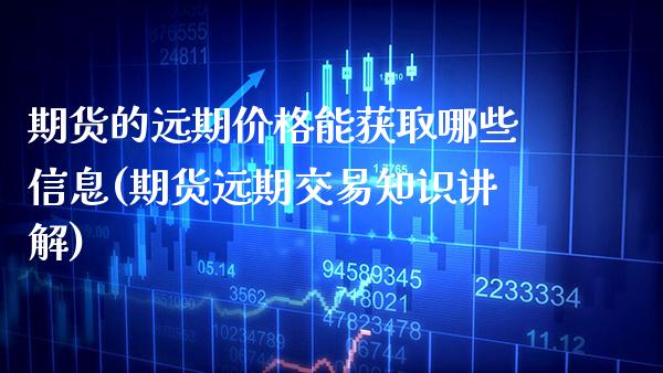 期货的远期价格能获取哪些信息(期货远期交易知识讲解)_https://www.xmqjcw.com_期货开户_第1张