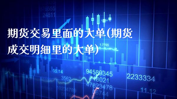 期货交易里面的大单(期货成交明细里的大单)_https://www.xmqjcw.com_基金理财_第1张