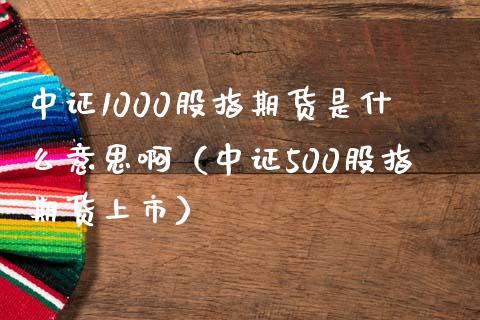 中证1000股指期货是什么意思啊（中证500股指期货上市）_https://www.xmqjcw.com_期货行情_第1张