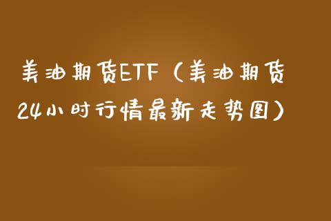 美油期货ETF（美油期货24小时行情最新走势图）_https://www.xmqjcw.com_期货直播室_第1张